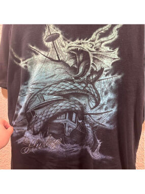 Hurley Vintage Like Big Print Tee